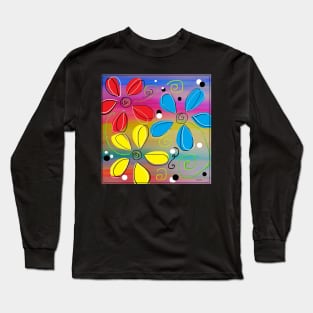 Bright Flowers Intertwined Long Sleeve T-Shirt